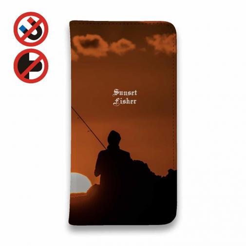 【手帳型ベルトなし】【Stick Case】夕暮れのルアーマン