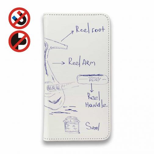 【手帳型ベルトなし】【Stick Case】リールの解説　手書き風