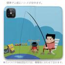 【手帳型ベルトなし】【Stick Case】釣り人とクリップアート