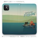 【手帳型ベルトなし】【Stick Case】FISHIN　ポスター風