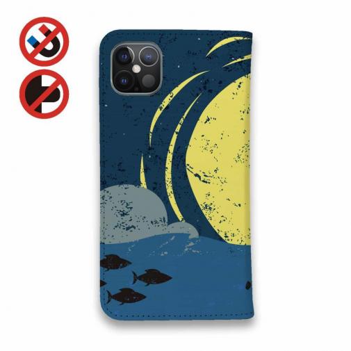 【手帳型ベルトなし】【Stick Case】ドックで釣りを楽しむ　ムーンライト