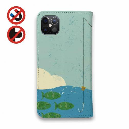 【手帳型ベルトなし】【Stick Case】ドックで釣りを楽しむ　紳士