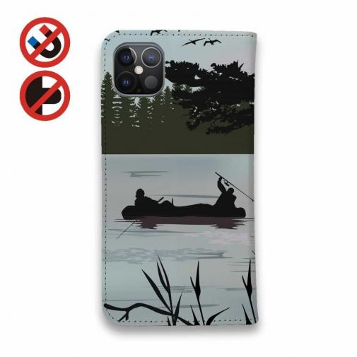 【手帳型ベルトなし】【Stick Case】釣りの時事風刺しラスト