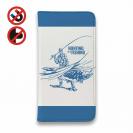 【手帳型ベルトなし】【Stick Case】釣り人のシルエット　サーモンフィッシング