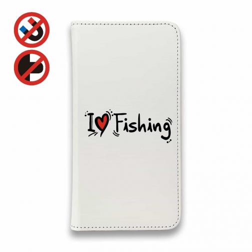 【手帳型ベルトなし】【Stick Case】I LOVE FISHING