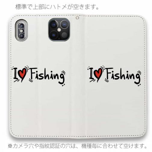 【手帳型ベルトなし】【Stick Case】I LOVE FISHING