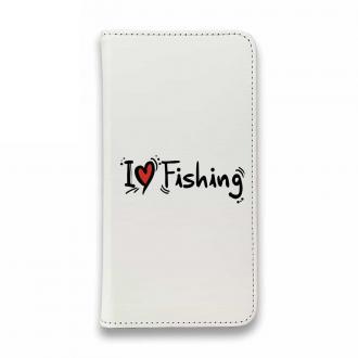 【手帳型ベルトなし】【Stick Case】I LOVE FISHING