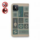 【手帳型ベルトなし】【Stick Case】マス状の釣りアイコン