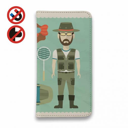 【手帳型ベルトなし】【Stick Case】アウトドア・フィッシャーマン