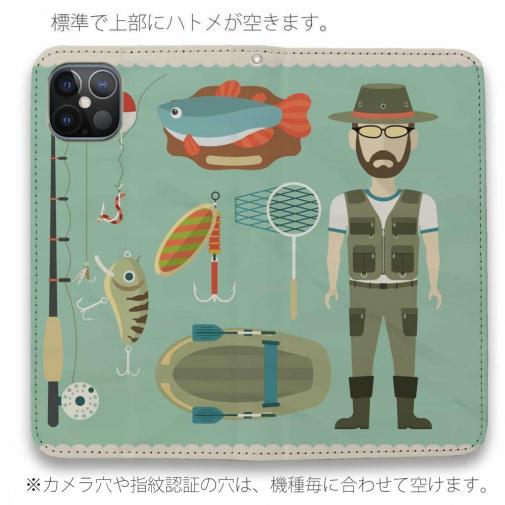 【手帳型ベルトなし】【Stick Case】アウトドア・フィッシャーマン