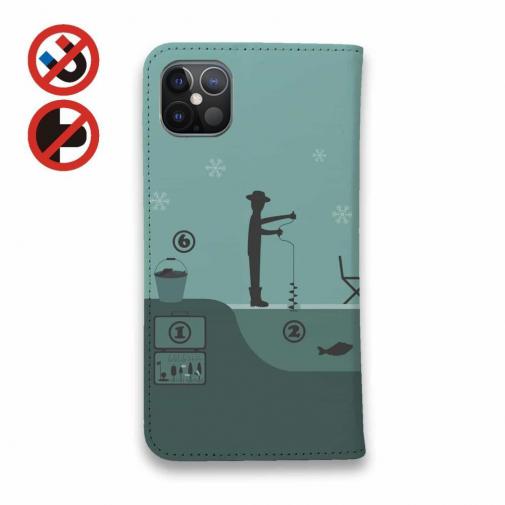 【手帳型ベルトなし】【Stick Case】冬のワカサギ入門