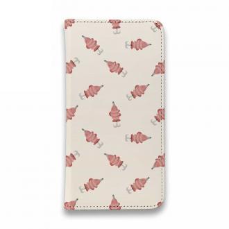 【手帳型ベルトなし】【Stick Case】ルアーのシームレスパターン　レッド