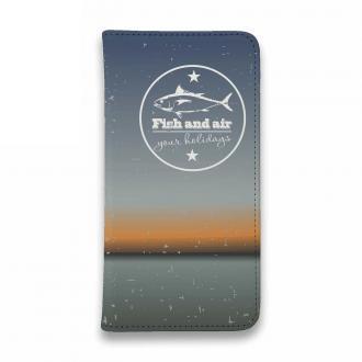【手帳型ベルトなし】【Stick Case】Fish and air　夕暮れ