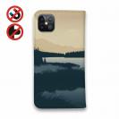 【手帳型ベルトなし】【Stick Case】川岸のフライフィッシャー　ブルー