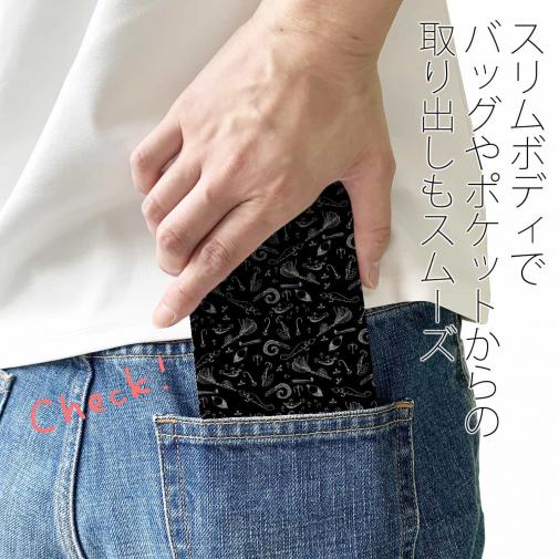 【手帳型ベルトなし】【Stick Case】シンプルな釣具　シームレス　モノトーン