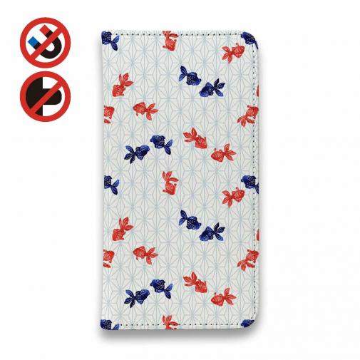【手帳型ベルトなし】【Stick Case】泳ぐ金魚