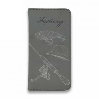 【手帳型ベルトなし】【Stick Case】鉛筆書き　釣具セット