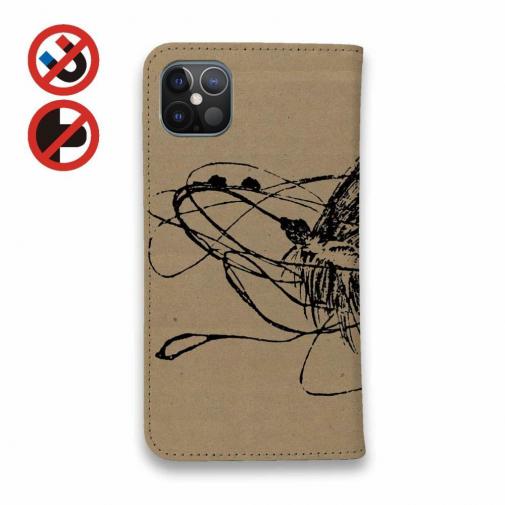 【手帳型ベルトなし】【Stick Case】フライタックル　手書き風