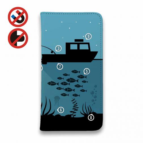 【手帳型ベルトなし】【Stick Case】夜のボート釣り指南