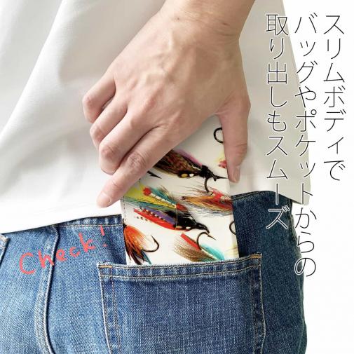 【手帳型ベルトなし】【Stick Case】フライのデザイン