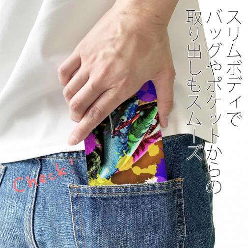 【手帳型ベルトなし】【Stick Case】エギングパーティー