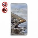 【手帳型ベルトなし】【Stick Case】アラスカのキングサーモン