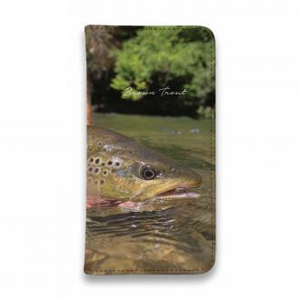 【手帳型ベルトなし】【Stick Case】ブラウントラウト