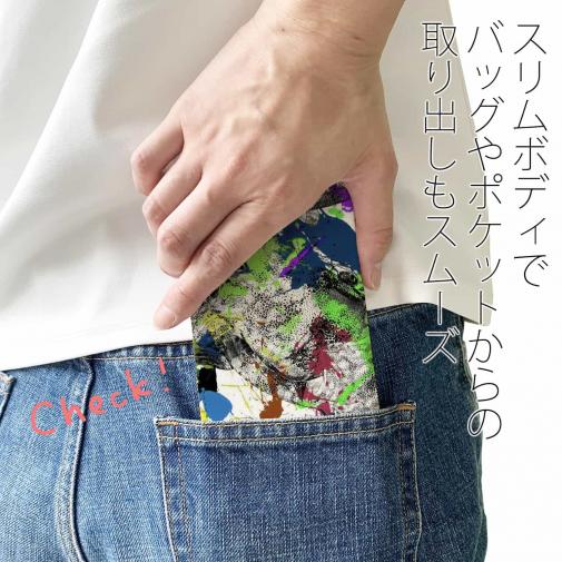 【手帳型ベルトなし】【Stick Case】アオリイカ　ペンキペイント