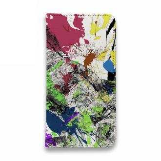 【手帳型ベルトなし】【Stick Case】アオリイカ　ペンキペイント