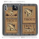 【手帳型ベルトなし】【Stick Case】ビンテージ・トラウト