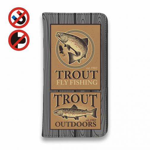 【手帳型ベルトなし】【Stick Case】ビンテージ・トラウト