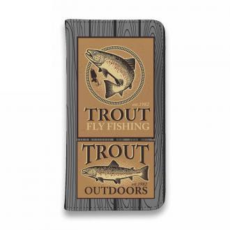 【手帳型ベルトなし】【Stick Case】ビンテージ・トラウト