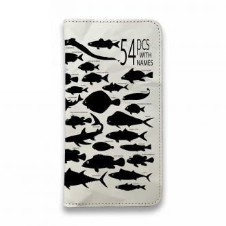 【手帳型ベルトなし】【Stick Case】Fish Name 54
