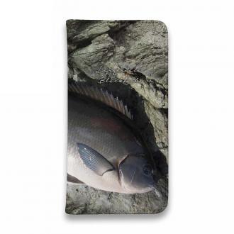 【手帳型ベルトなし】【Stick Case】オナガグレ(クロメジナ)