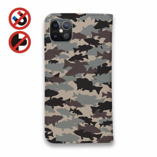 【手帳型ベルトなし】【Stick Case】ブラックバス　迷彩大柄　アーミーカラー　パート2