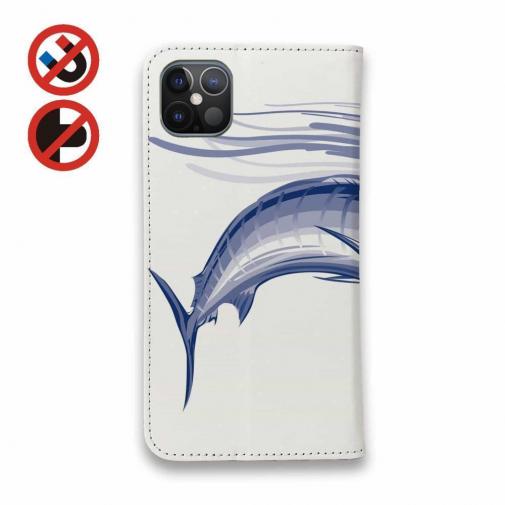 【手帳型ベルトなし】【Stick Case】躍動するカジキ
