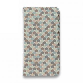 【手帳型ベルトなし】【Stick Case】ウロコのシームレスパターン