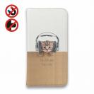 【手帳型ベルトなし】【Stick Case】猫だってNo Music No Life