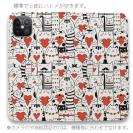 【手帳型ベルトなし】【Stick Case】ハート猫