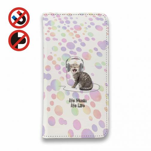 【手帳型ベルトなし】【Stick Case】No Music No Life cat part2