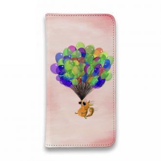 【手帳型ベルトなし】【Stick Case】バルーンフェスティバルの猫