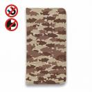 【手帳型ベルトなし】【Stick Case】HEDGEHOG STUDIO　迷彩柄　ブラックバス　チョコチップ