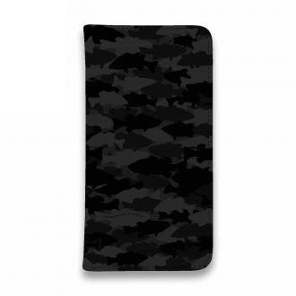 【手帳型ベルトなし】【Stick Case】HEDGEHOG STUDIO　迷彩柄　ブラックバス　ニンジャ