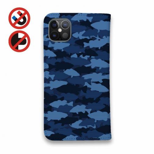 【手帳型ベルトなし】【Stick Case】HEDGEHOG STUDIO　迷彩柄　ブラックバス　F-2