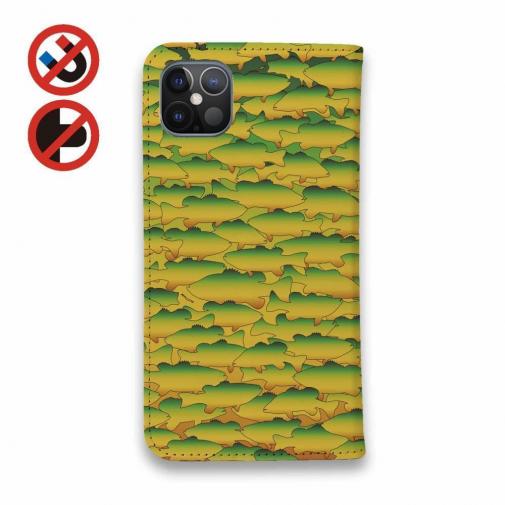 【手帳型ベルトなし】【Stick Case】HEDGEHOG STUDIO　迷彩柄　ブラックバス　ホットタイガー