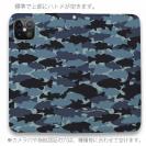 【手帳型ベルトなし】【Stick Case】HEDGEHOG STUDIO　迷彩柄　ブラックバス　ナチュラルプロブルー