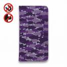 【手帳型ベルトなし】【Stick Case】HEDGEHOG STUDIO　迷彩柄　ブラックバス　エドムラサキ