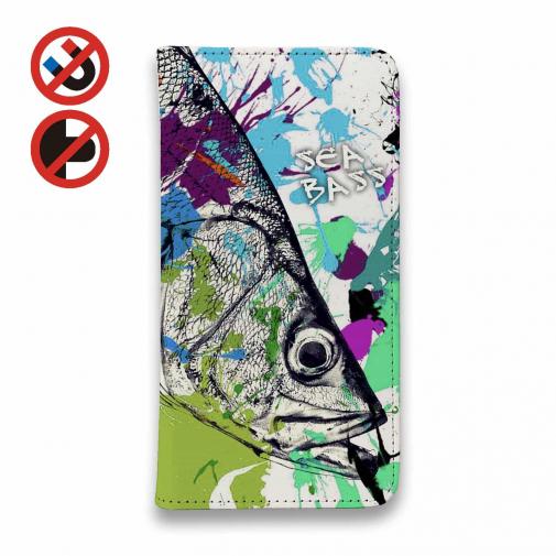 【手帳型ベルトなし】【Stick Case】シーバス(ヒラスズキ)　ペンキペイント