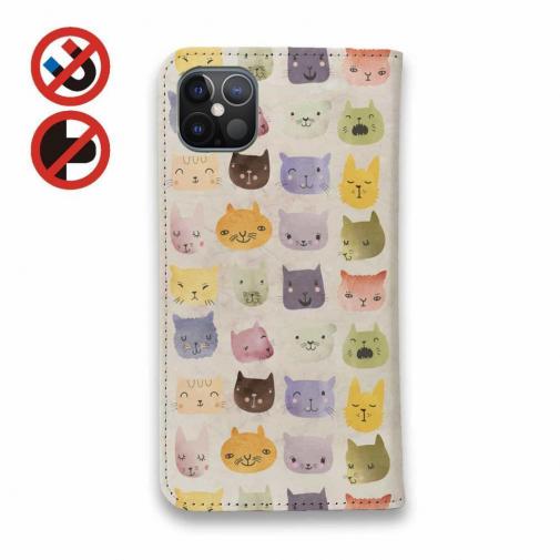 【手帳型ベルトなし】【Stick Case】暖かい猫の顔