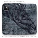 【手帳型ベルトなし】【Stick Case】海のギャング・タチウオ　墨絵風